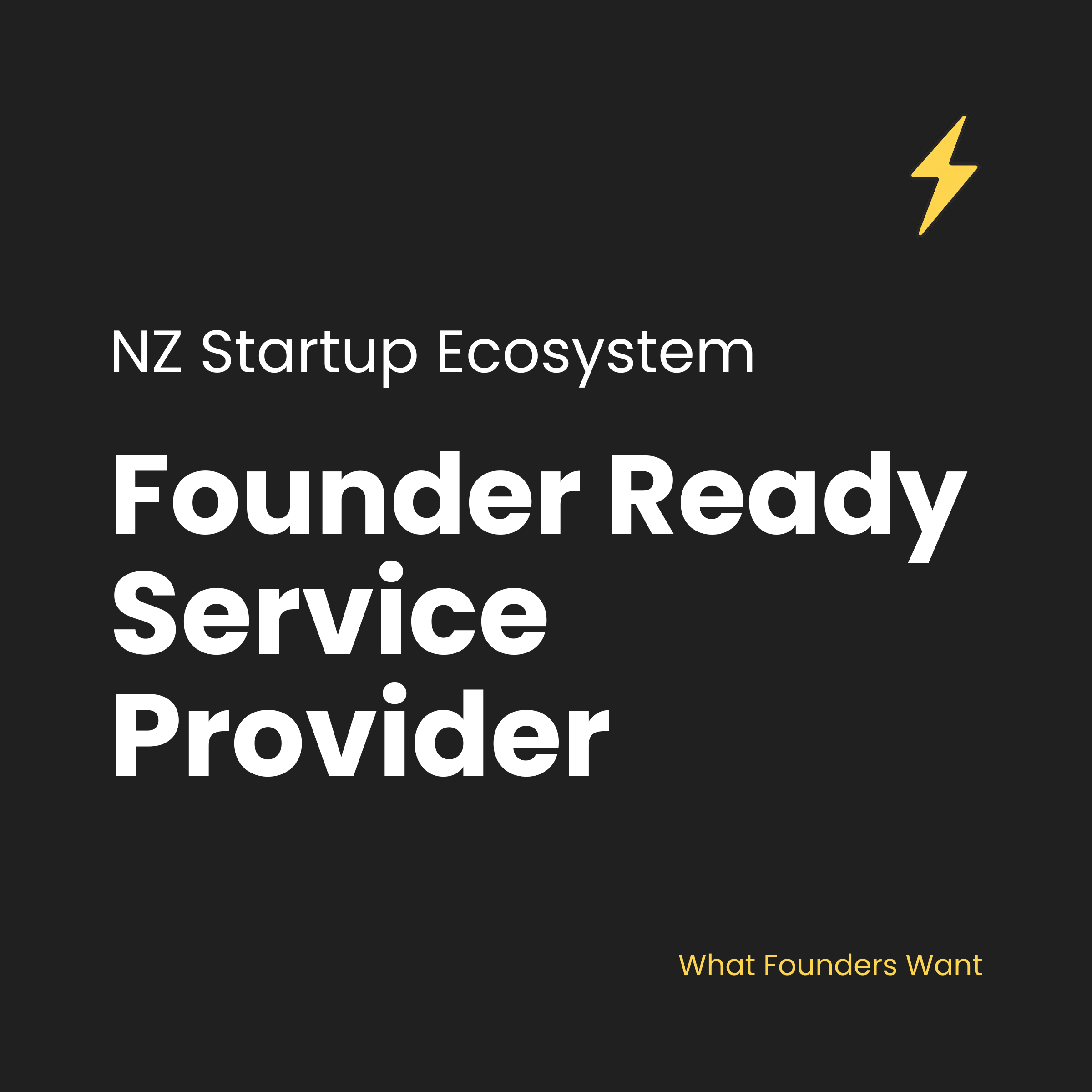 What Founders Want — Founder Ready Service Provider badge